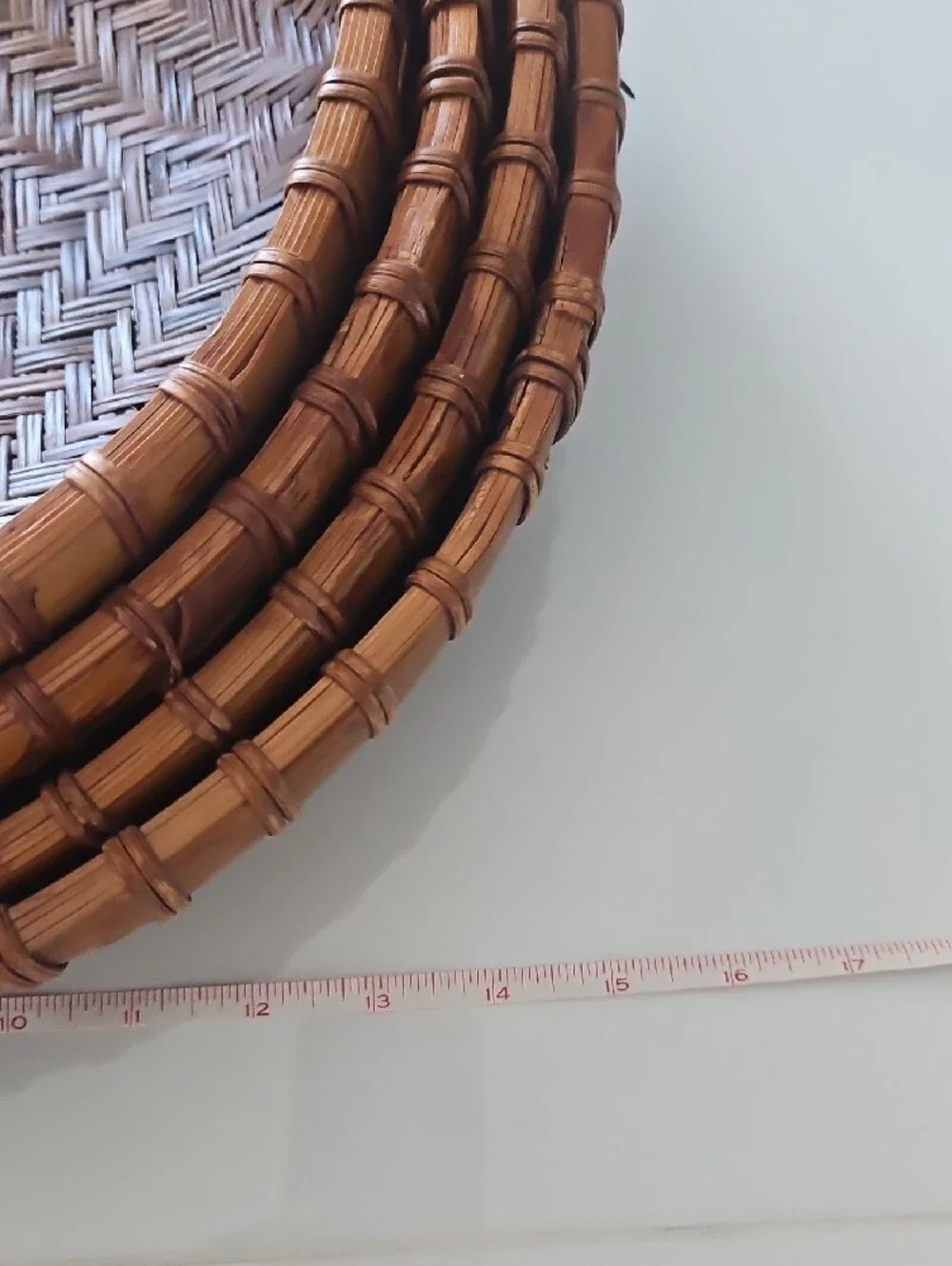 Vintage Style Woven Nesting Baskets - Brown. Set Of 4